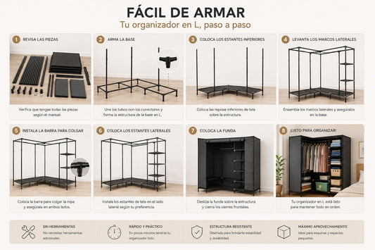 CLÓSET ORGANIZADOR TIPO L
