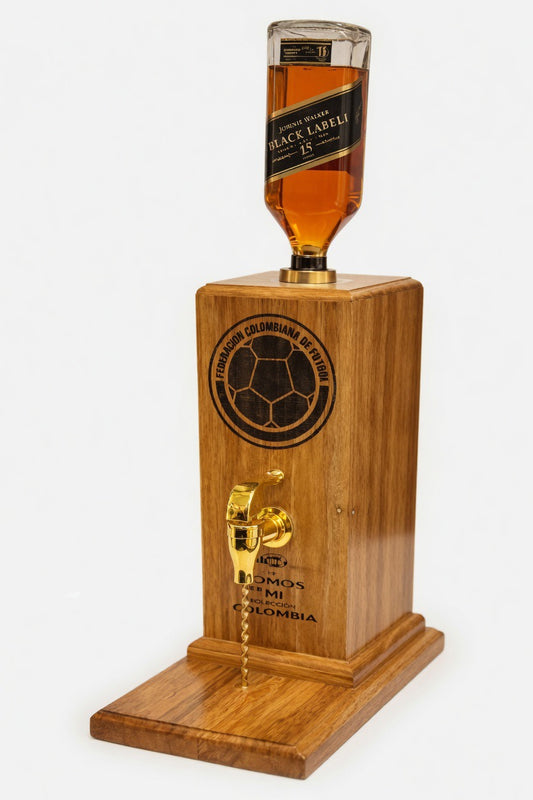 DISPENSADOR DE LICOR DE MADERA