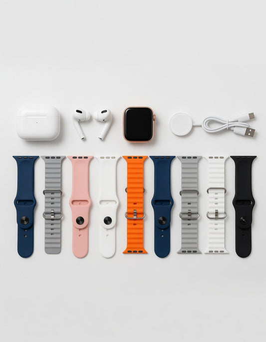 AUDÍFONOS + RELOJ 7 EN 1