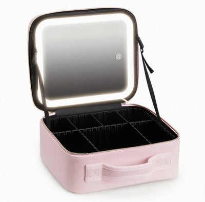 COSMETIQUERA CON ESPEJO LED