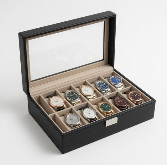 CAJA ORGANIZACIÓN PARA 12 RELOJES