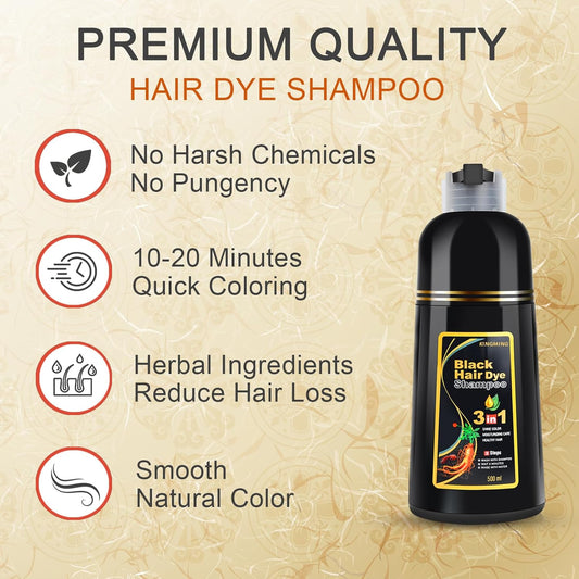 SHAMPOO CUBRE CANAS BLACK HAIR 3EN1  500